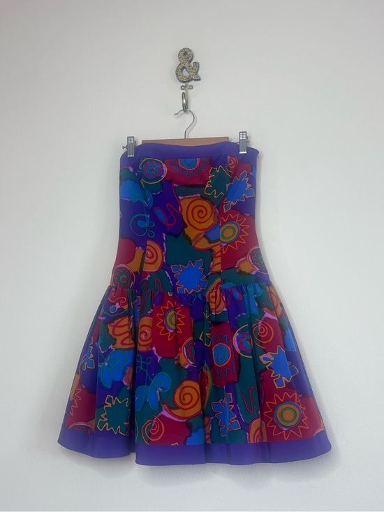 Saks Fifth Avenue Dresses & Skirts - Saks Fifth Avenue Purple Multicolor Abstract Circle Skater Dress
